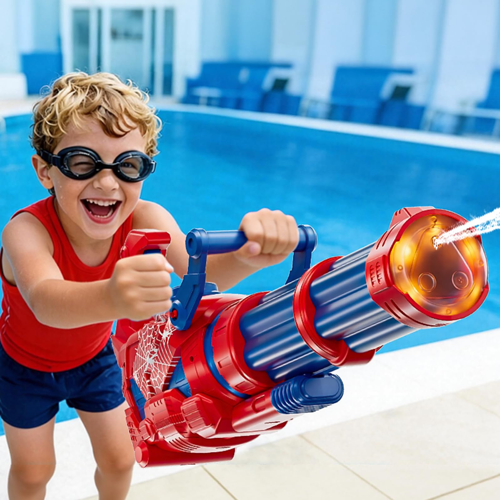 Amazon.com: WOANZZ Gatling Electric Water Gun, 1500cc Squirt Water